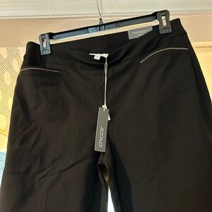 Chicos Bridget beaded detail ankle pant, Black size 2P which equals 12p